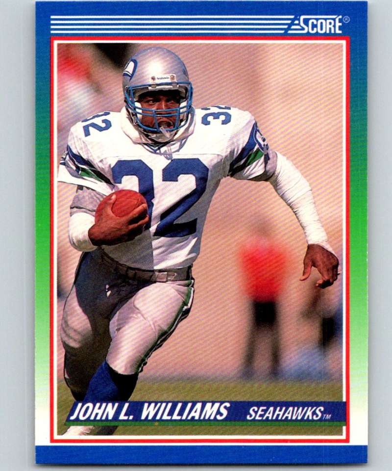 1990 Score #343 John Williams Seahawks NFL Football Image 1