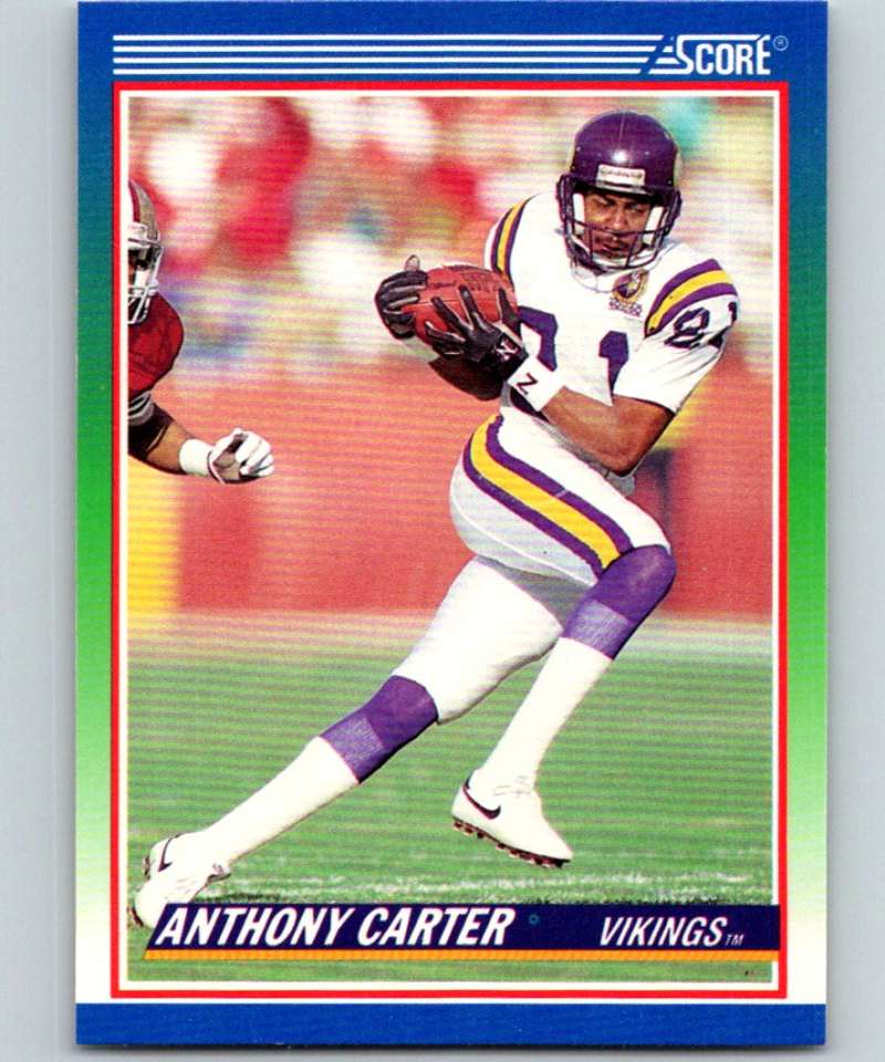 1990 Score #345 Anthony Carter Vikings NFL Football Image 1