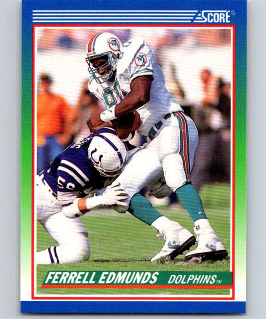 1990 Score #349 Ferrell Edmunds Dolphins NFL Football Image 1