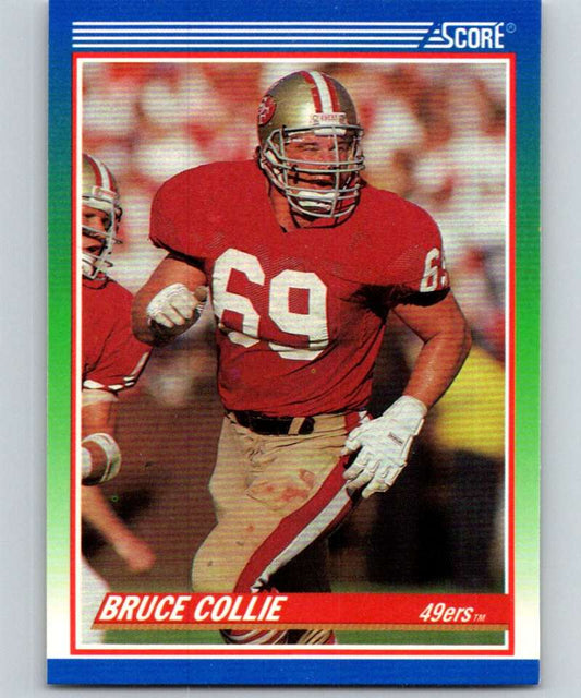 1990 Score #365 Bruce Collie RC Rookie 49ers NFL Football