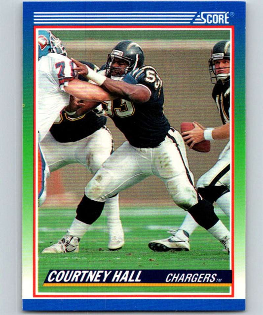 1990 Score #366 Courtney Hall Chargers NFL Football Image 1