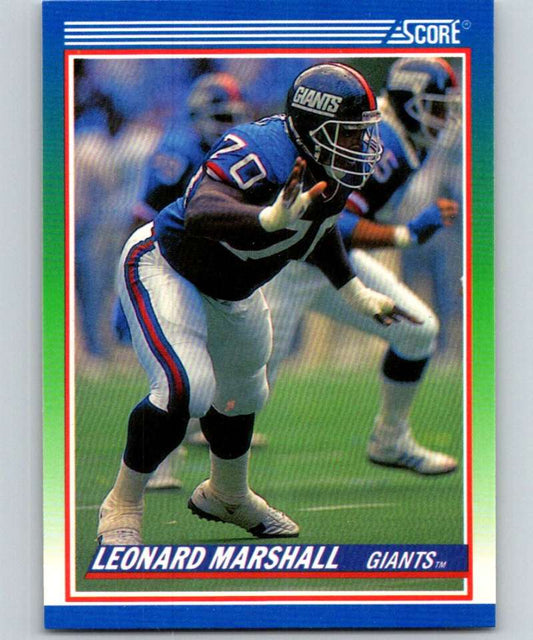 1990 Score #375 Leonard Marshall NY Giants NFL Football Image 1