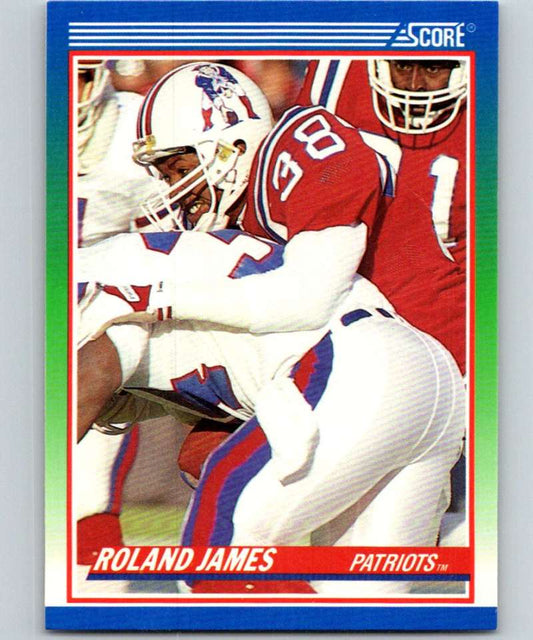 1990 Score #376 Roland James Patriots NFL Football Image 1