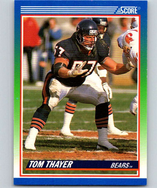 1990 Score #382 Tom Thayer RC Rookie Bears NFL Football