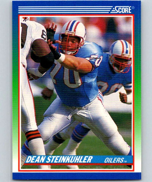 1990 Score #387 Dean Steinkuhler Oilers NFL Football Image 1