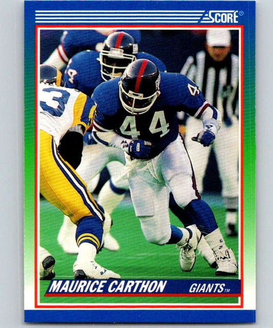 1990 Score #388 Maurice Carthon NY Giants NFL Football Image 1