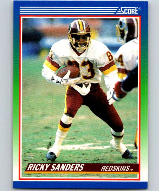 1990 Score #389 Ricky Sanders Redskins NFL Football Image 1