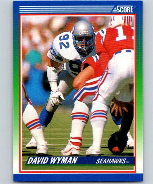 1990 Score #393 David Wyman Seahawks NFL Football Image 1