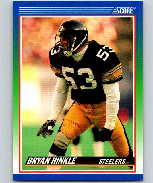 1990 Score #396 Bryan Hinkle Steelers NFL Football Image 1