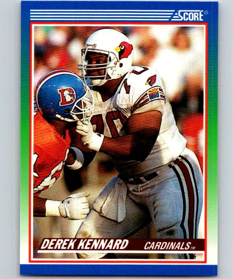 1990 Score #397 Derek Kennard RC Rookie Cardinals NFL Football Image 1