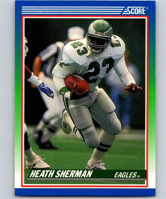 1990 Score #398 Heath Sherman RC Rookie Eagles NFL Football Image 1
