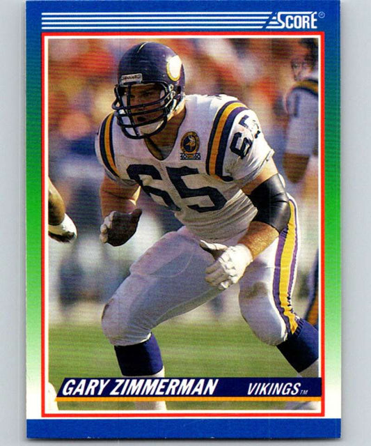 1990 Score #400 Gary Zimmerman Vikings NFL Football Image 1