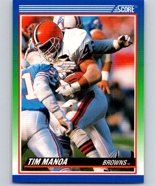 1990 Score #403 Tim Manoa RC Rookie Browns NFL Football Image 1