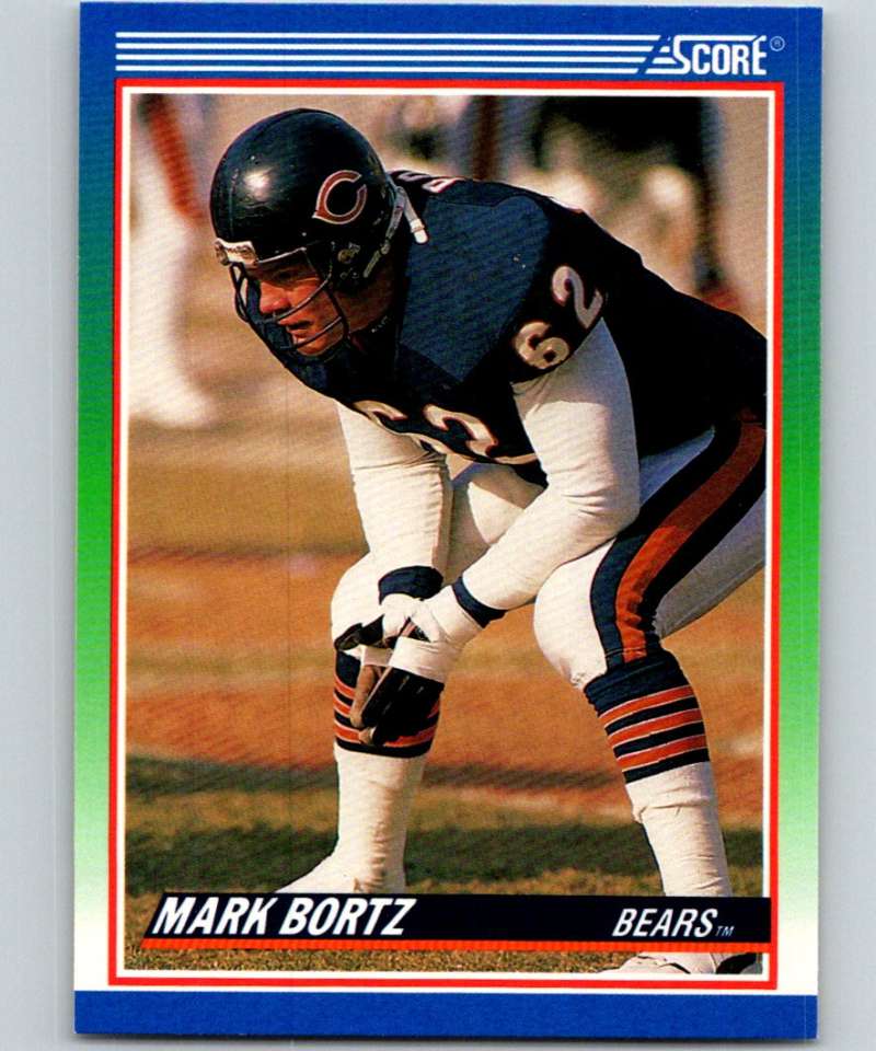 1990 Score #405 Mark Bortz RC Rookie Bears NFL Football