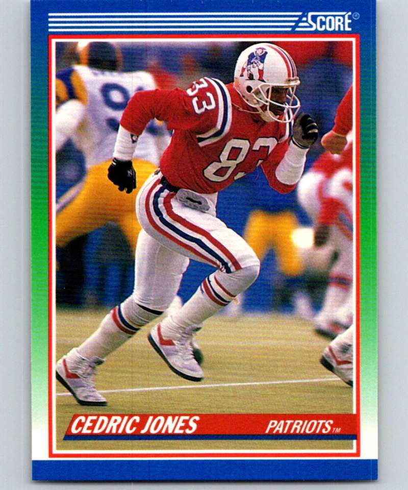 1990 Score #418 Cedric Jones RC Rookie Patriots NFL Football Image 1