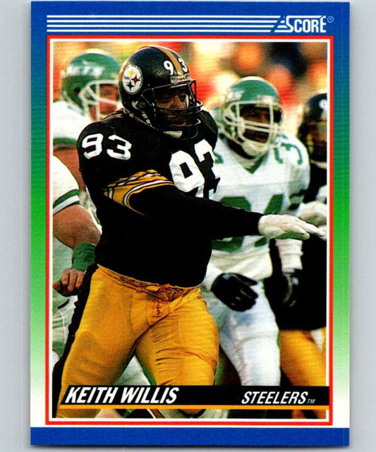 1990 Score #420 Keith Willis Steelers NFL Football Image 1