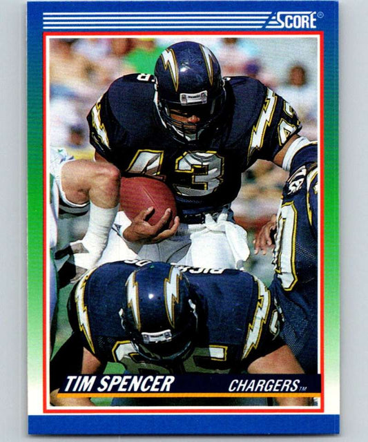 1990 Score #423 Tim Spencer Chargers NFL Football Image 1