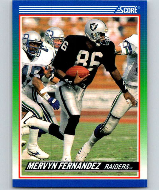 1990 Score #430 Mervyn Fernandez LA Raiders NFL Football Image 1