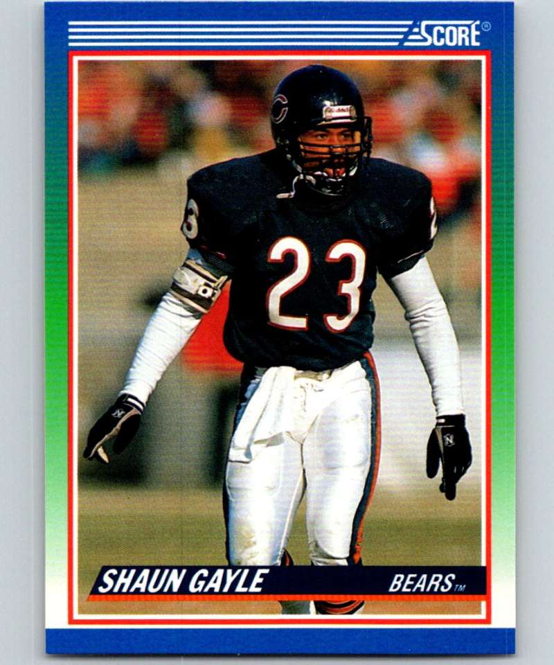 1990 Score #431 Shaun Gayle RC Rookie Bears NFL Football Image 1