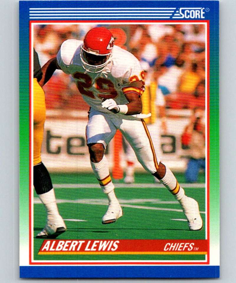 1990 Score #433 Albert Lewis Chiefs NFL Football Image 1