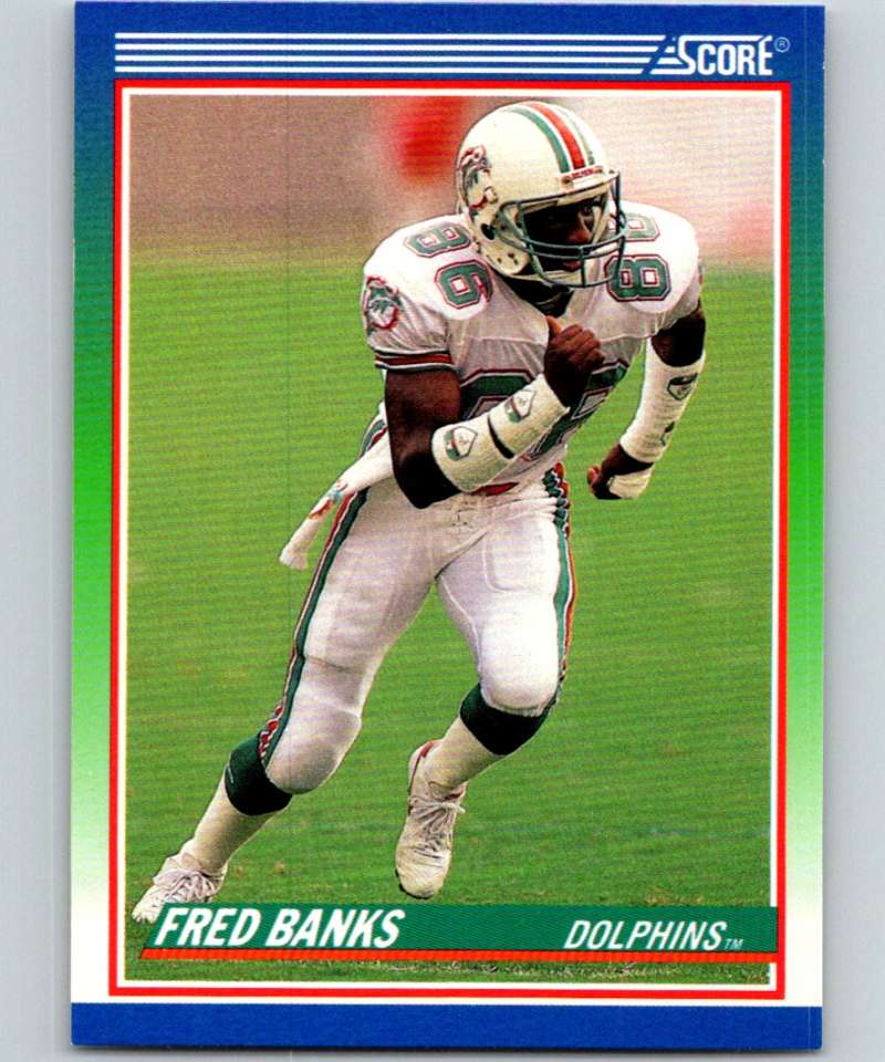 1990 Score #434 Fred Banks RC Rookie Dolphins NFL Football Image 1