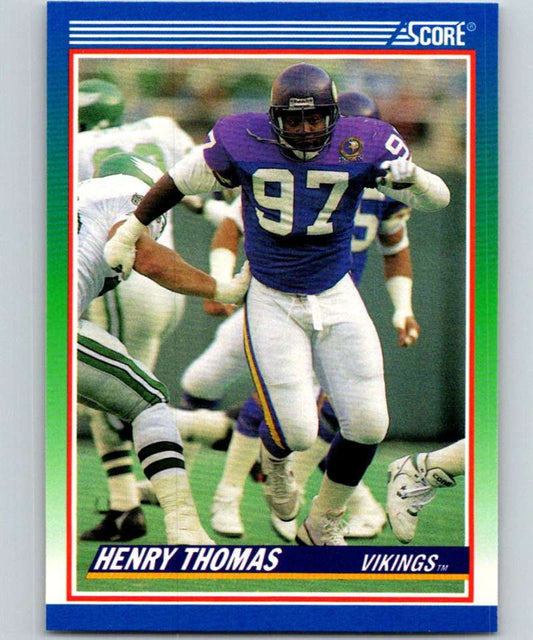1990 Score #435 Henry Thomas Vikings NFL Football