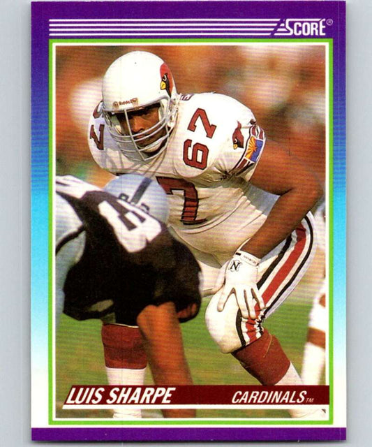 1990 Score #445 Luis Sharpe Cardinals NFL Football Image 1