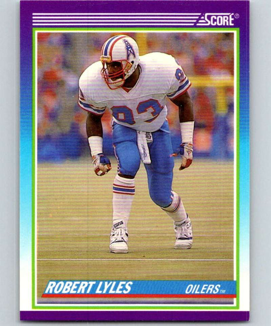 1990 Score #451 Robert Lyles Oilers NFL Football Image 1