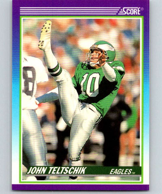 1990 Score #453 John Teltschik Eagles NFL Football Image 1