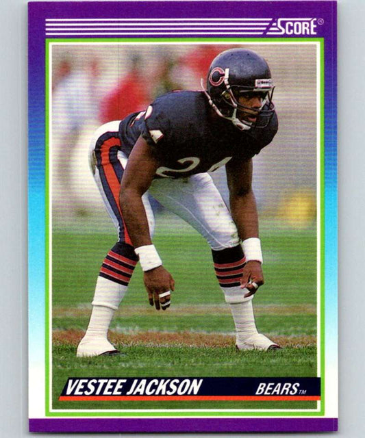 1990 Score #454 Vestee Jackson Bears NFL Football Image 1
