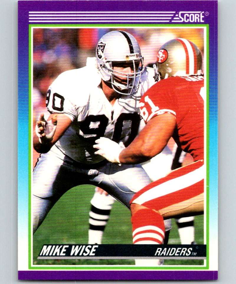 1990 Score #463 Mike Wise LA Raiders NFL Football Image 1