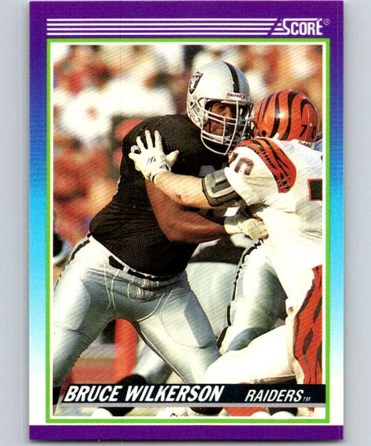 1990 Score #465 Bruce Wilkerson RC Rookie LA Raiders NFL Football Image 1