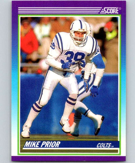 1990 Score #468 Mike Prior Colts NFL Football Image 1