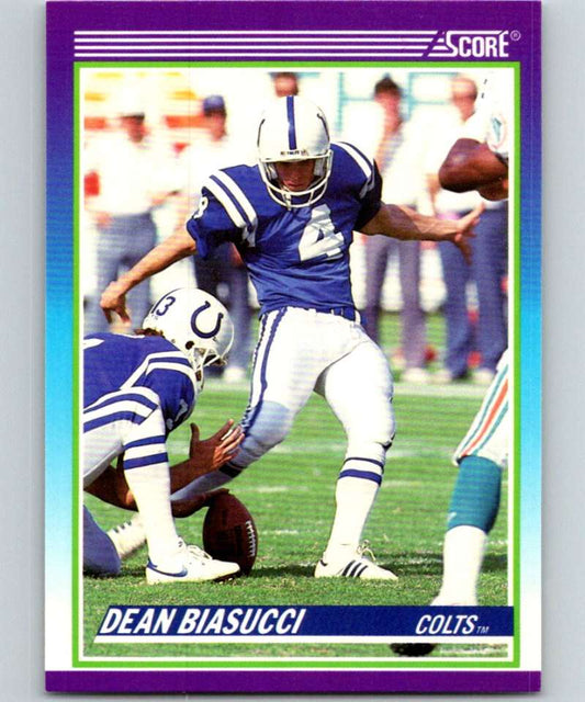 1990 Score #470 Dean Biasucci Colts NFL Football Image 1