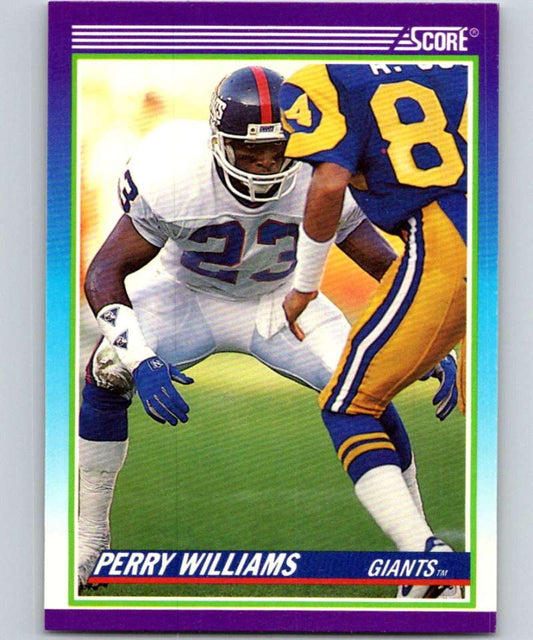 1990 Score #471 Perry Williams NY Giants NFL Football Image 1