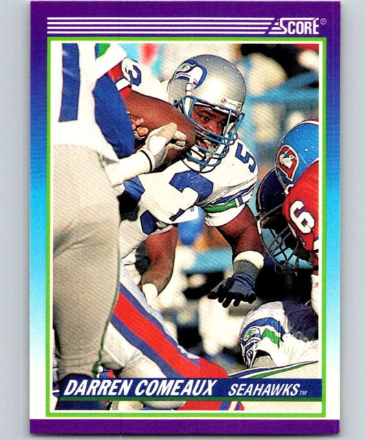 1990 Score #472 Darren Comeaux Seahawks NFL Football Image 1