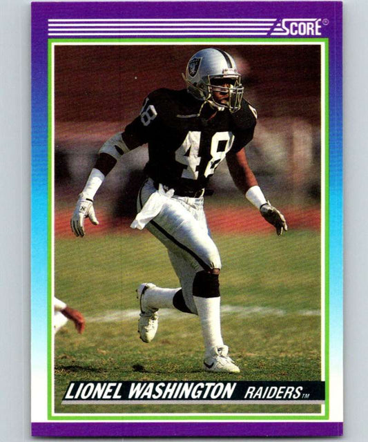 1990 Score #477 Lionel Washington LA Raiders NFL Football Image 1