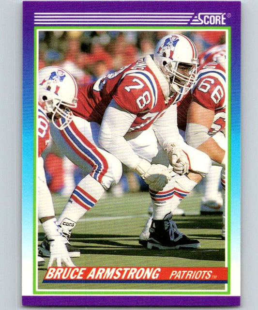 1990 Score #485 Bruce Armstrong Patriots NFL Football Image 1