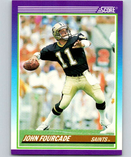 1990 Score #486 John Fourcade Saints NFL Football