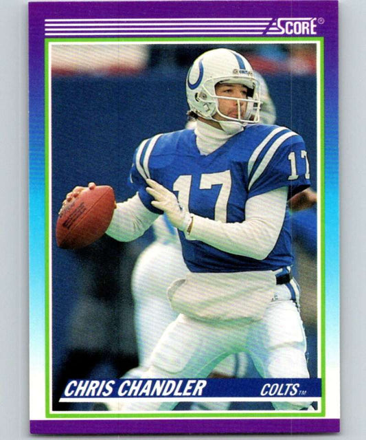 1990 Score #490 Chris Chandler Colts NFL Football Image 1