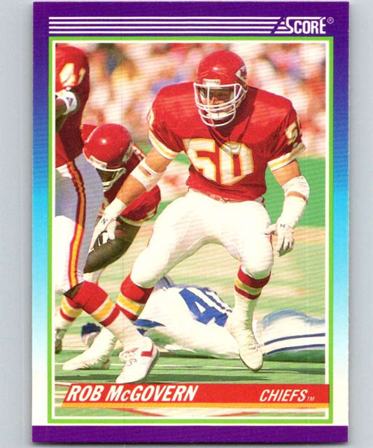 1990 Score #496 Rob McGovern Chiefs NFL Football