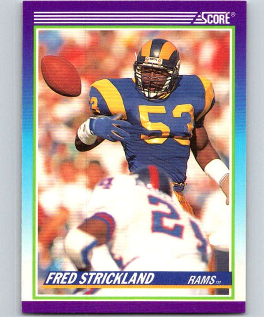 1990 Score #497 Fred Strickland RC Rookie LA Rams NFL Football Image 1