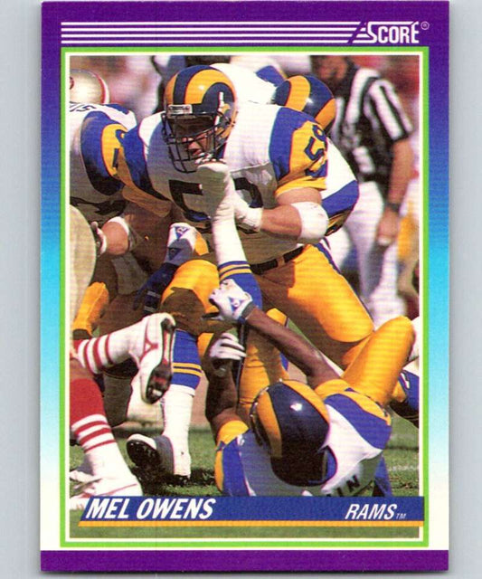 1990 Score #499 Mel Owens LA Rams NFL Football Image 1