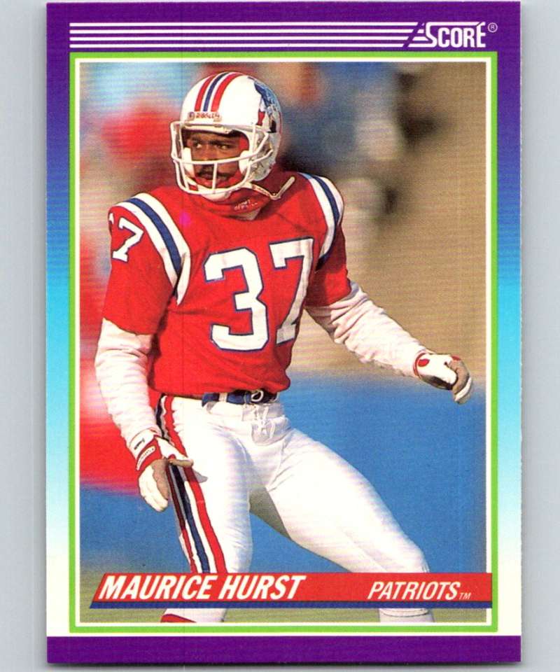 1990 Score #502 Maurice Hurst RC Rookie Patriots NFL Football Image 1