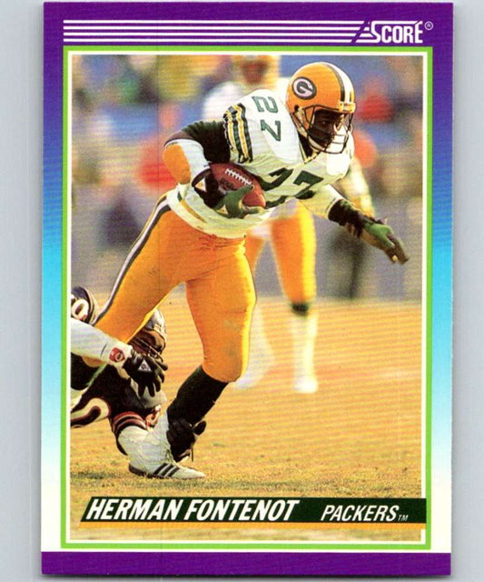 1990 Score #504 Herman Fontenot Packers NFL Football Image 1