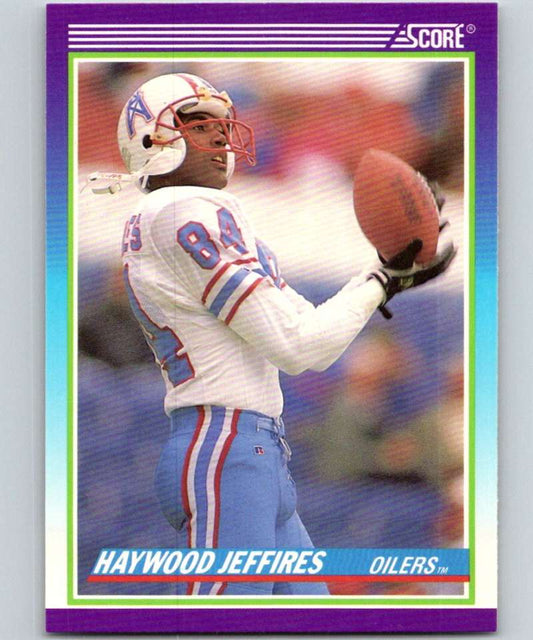 1990 Score #506 Haywood Jeffires RC Rookie Oilers NFL Football Image 1