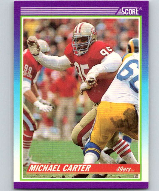 1990 Score #510 Michael Carter 49ers NFL Football Image 1