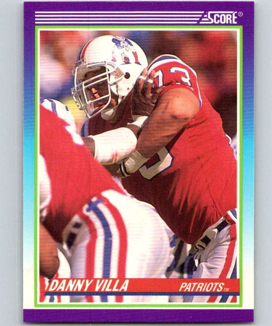 1990 Score #513 Danny Villa RC Rookie Patriots NFL Football Image 1