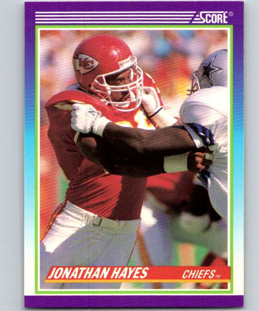 1990 Score #516 Jonathan Hayes Chiefs NFL Football Image 1