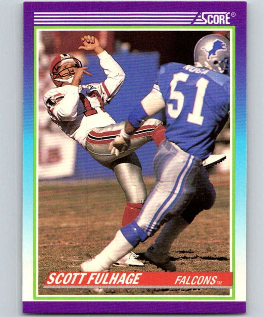 1990 Score #518 Scott Fulhage Falcons NFL Football Image 1